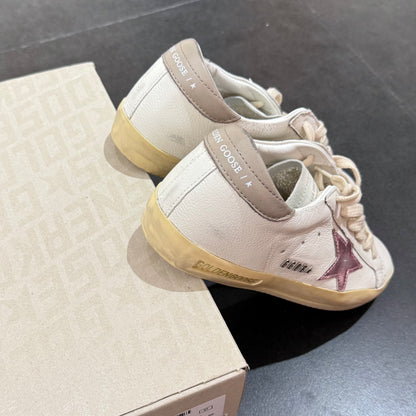 Golden Goose Super-Star - White Antique Pink Metallic