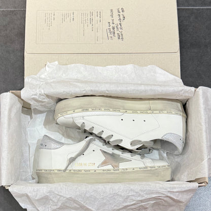 Golden Goose Hi Star - White & Silver
