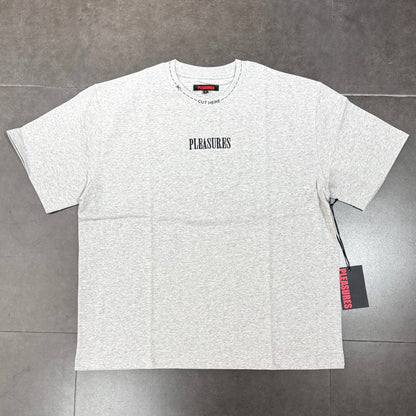 Pleasures Cut Here Heavyweight Tee - Grey