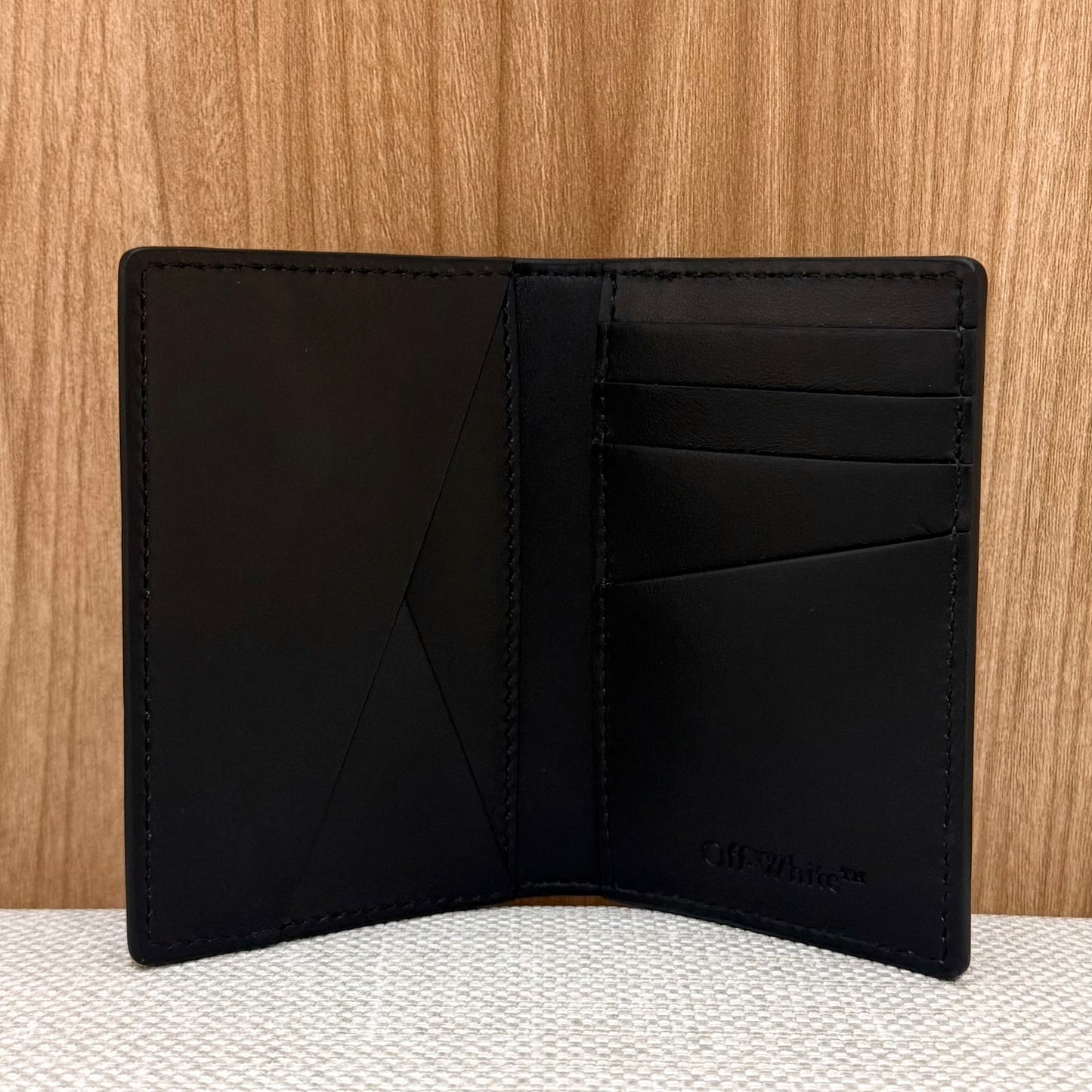 Off White Printed For Cards Quote Documents Holder - Black