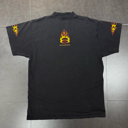 Balenciaga Oversized Tee - Washed Out Black