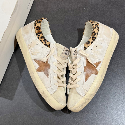 Golden Goose Super-Star - Tap Leopard Cream