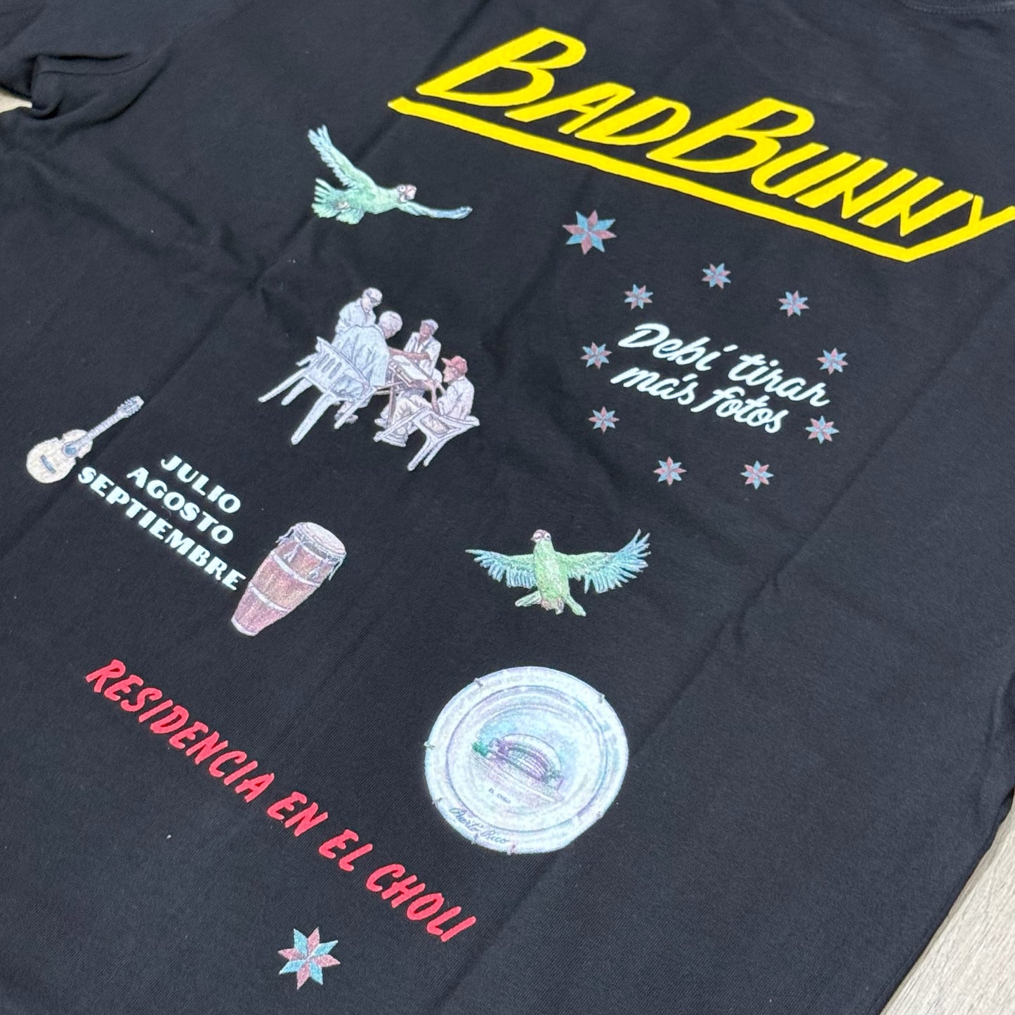 Bad Bunny Merch No Me Quiero Ir De Aqui Tee - Black