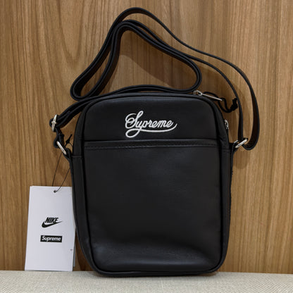 Supreme x Nike Leather Shoulder Bag - Black