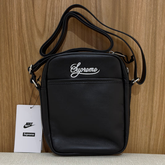Supreme x Nike Leather Shoulder Bag - Black