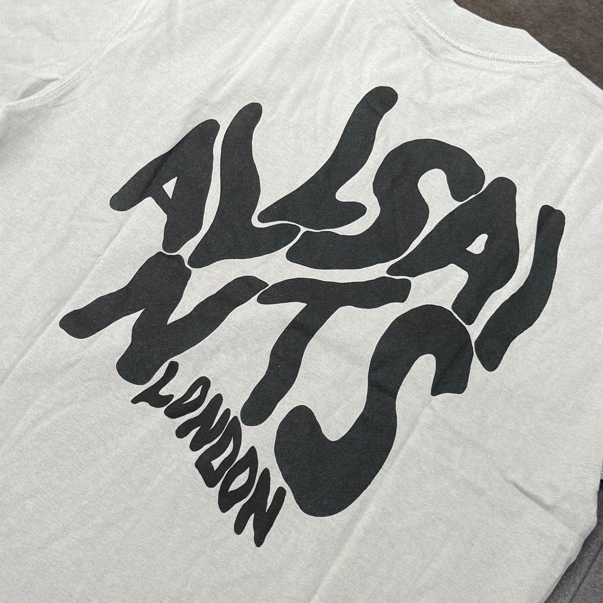 AllSaints Orlando Logo Print Tee - March Grey