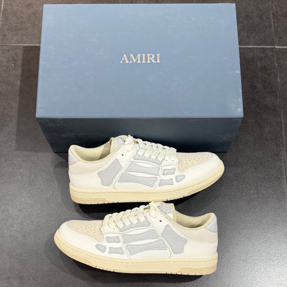Amiri Skel Top Low - White & Grey