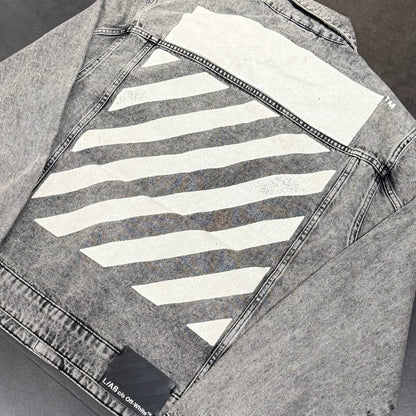 Off-White L/AB Trucker Denim Jacket - Grey