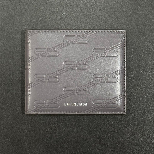 Balenciaga Monogram BB Wallet - Grey