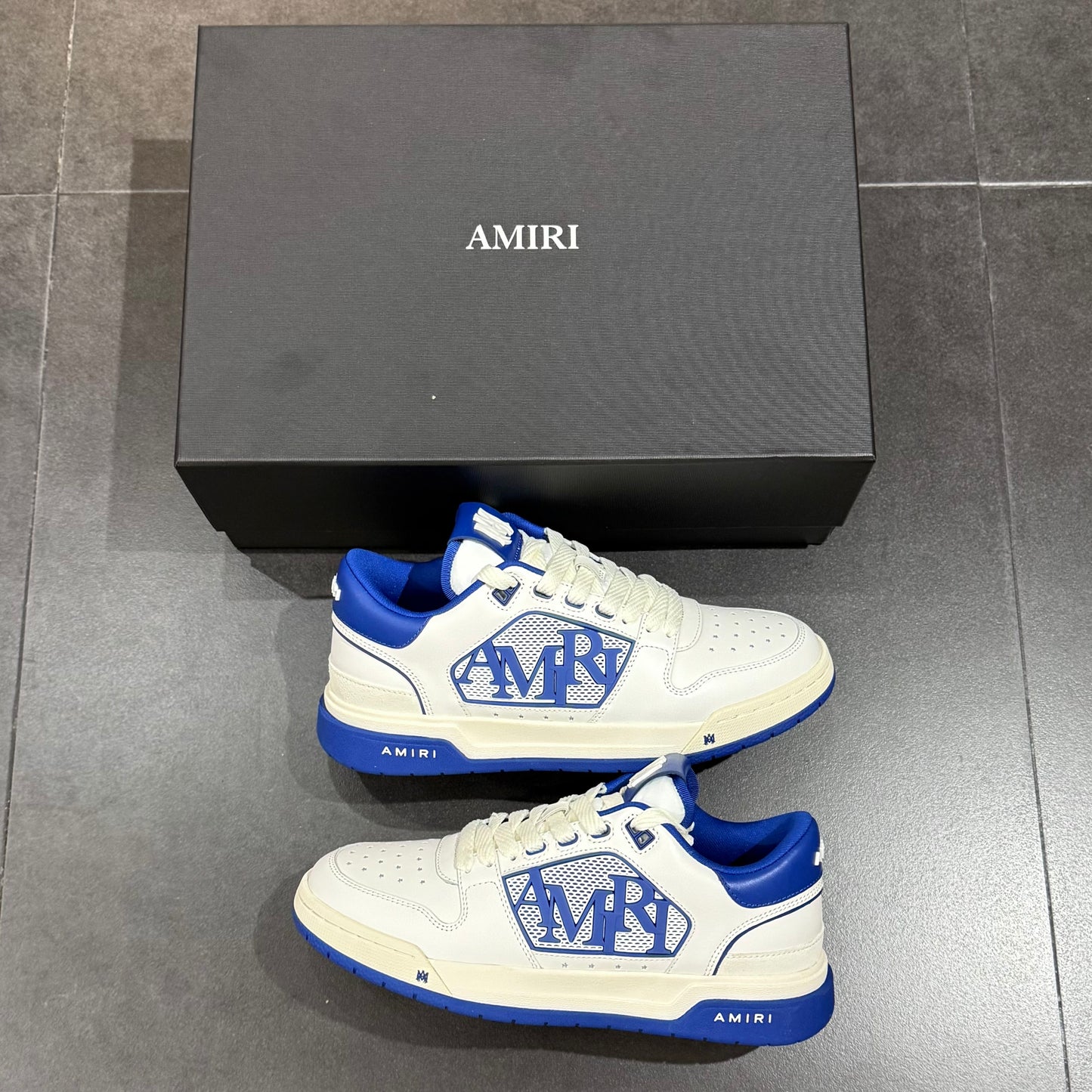 Amiri Classic Low - White & Blue