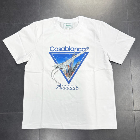 Casablanca Logo Air Tee - White