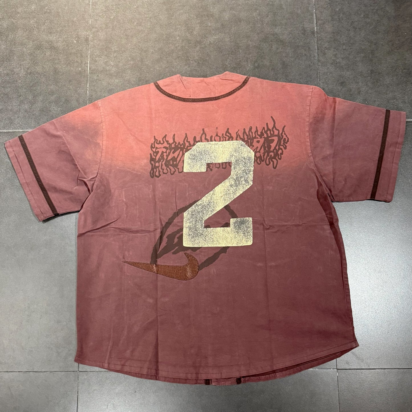 Travis Scott x Nike x Fragment Tokyo Jack Retro Baseball Jersey - Deep Brown