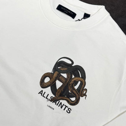 AllSaints Reticulate Crewneck - Chalk White