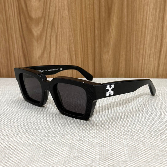 Off White Virgil Logo Sunglasses - Black & White