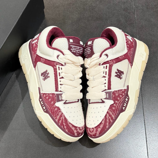 Amiri MA-1 Bandana Denim - Burgundy