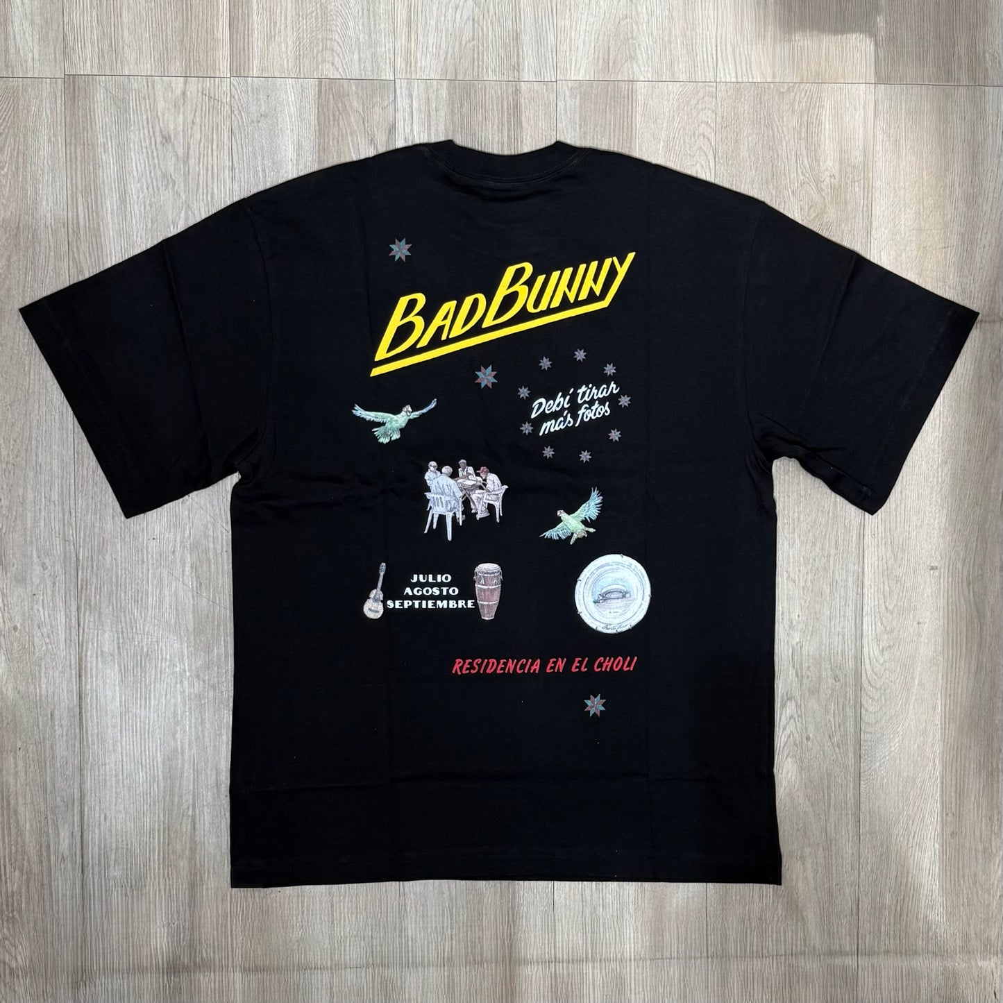 Bad Bunny Merch No Me Quiero Ir De Aqui Tee - Black