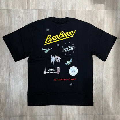Bad Bunny Merch No Me Quiero Ir De Aqui Tee - Black