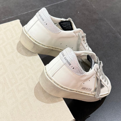 Golden Goose Hi Star - White & Silver