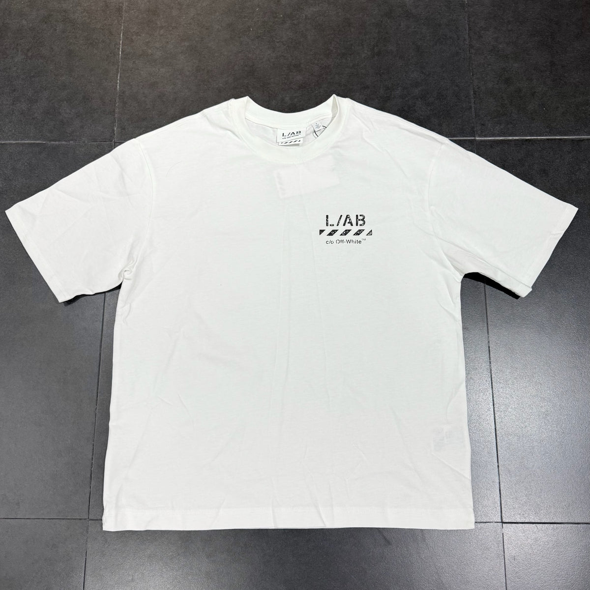 Off-White L/AB Diagonal Tee - White