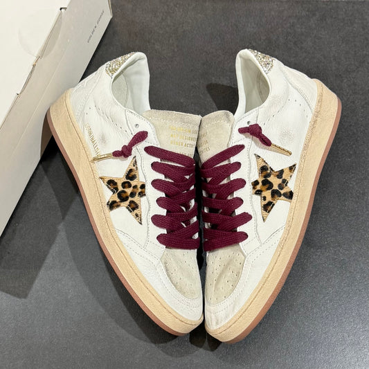Golden Goose Ball Star - White Leopard print