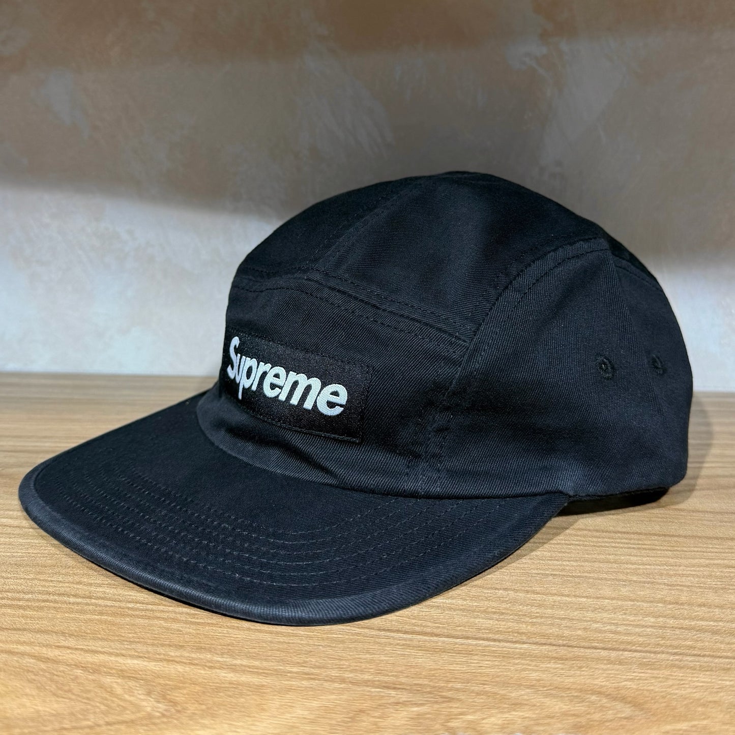 Supreme Washed Chino Twill Camp Cap - Black