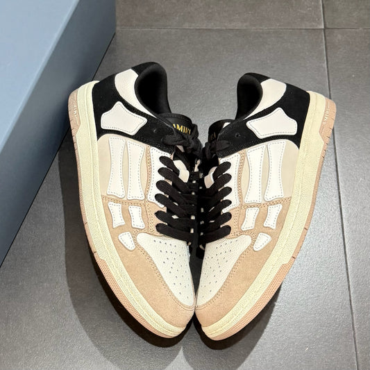 Amiri Distressed Skel Top Low - Brown & White