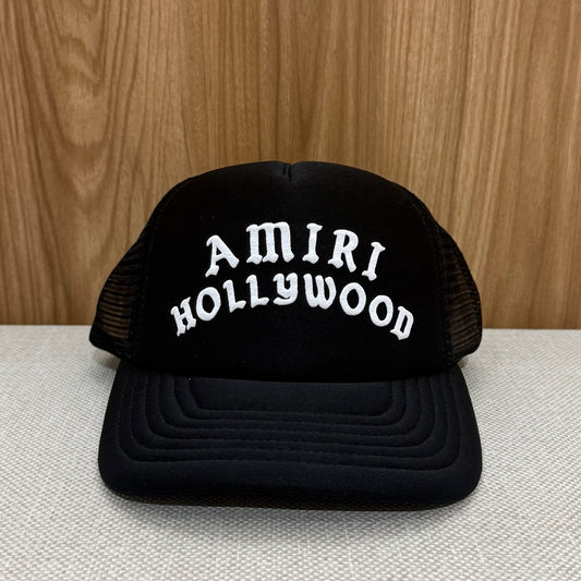 Amiri Hollywood Trucker Hat Cotton - Black