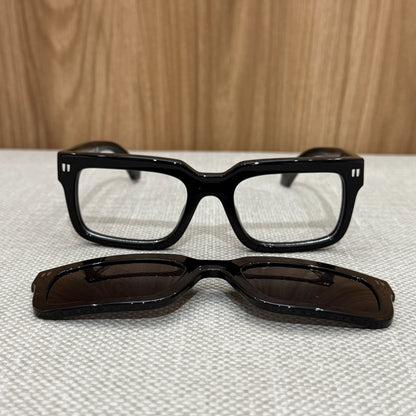 Off White Clip-On Logo Sunglasses - Black