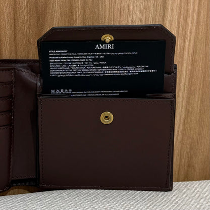 AMIRI MA Quad Leather Bifold Wallet - Brown