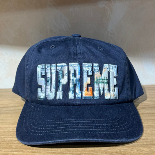 Supreme Embroidered Money Logo 6-Panel - Navy