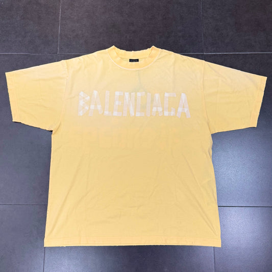 Balenciaga Tape Type Tee - Yellow
