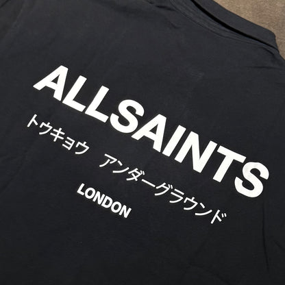 AllSaints Underground Polo Shirt - Jet Black