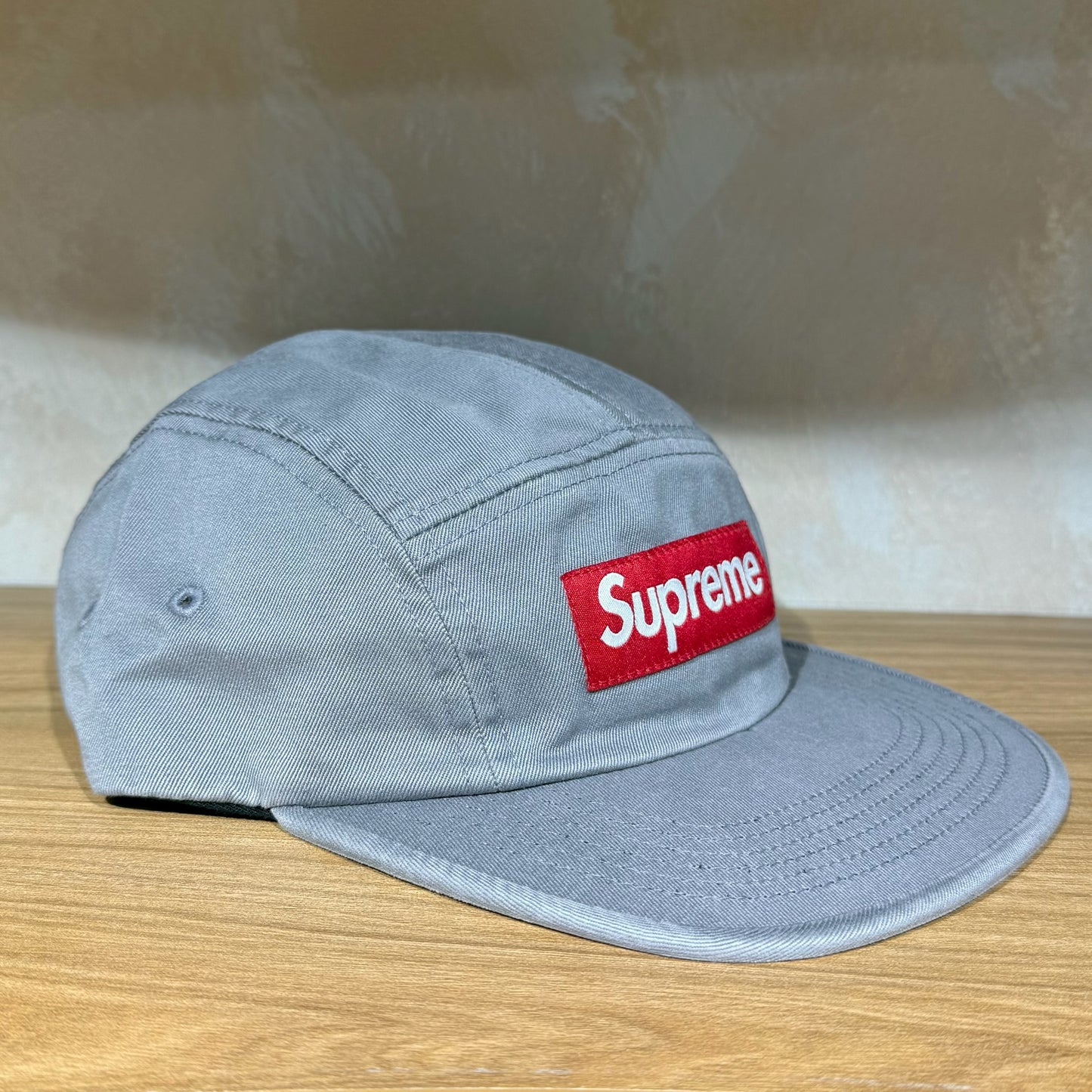 Supreme Washed Chino Twill Camp Cap - Grey