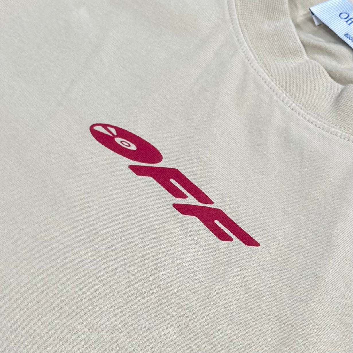 Off White Hi Vinyl Skate Tee - Beige