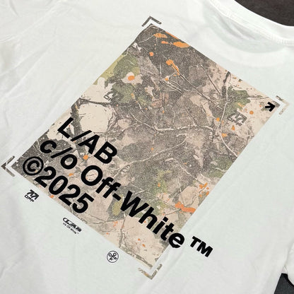 Off White L/AB Camo Graphic Tee - White