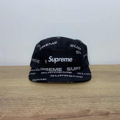 Supreme Reflective Jacquard Camp Cap - Black