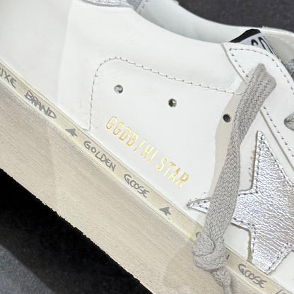 Golden Goose Hi Star - White & Silver