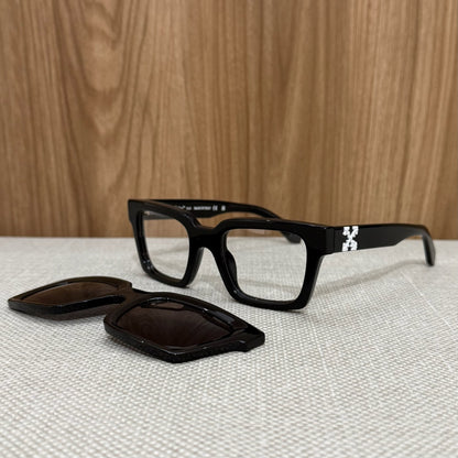 Off White Clip-On Arrow Sunglasses - Black