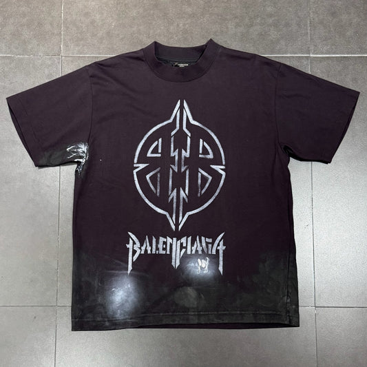 Balenciaga Metal BB Stencil T-Shrit - Black