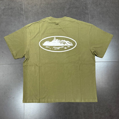 Corteiz Island Puff Print Tee - Olive