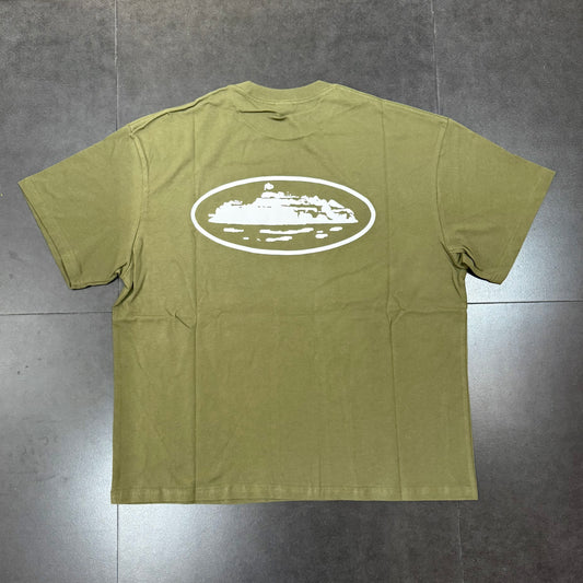 Corteiz Island Puff Print Tee - Olive