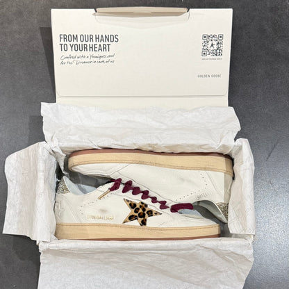 Golden Goose Ball Star - White Leopard print