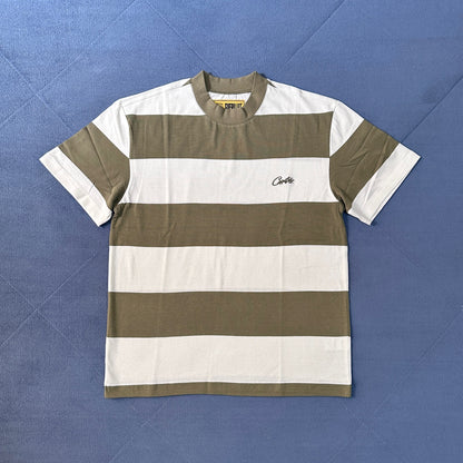 Corteiz Striped Tee - Taupe