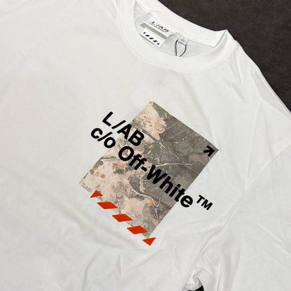 Off White L/AB Camo Graphic Tee - White