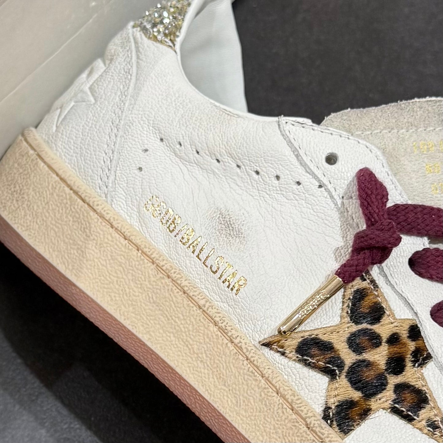 Golden Goose Ball Star - White Leopard print