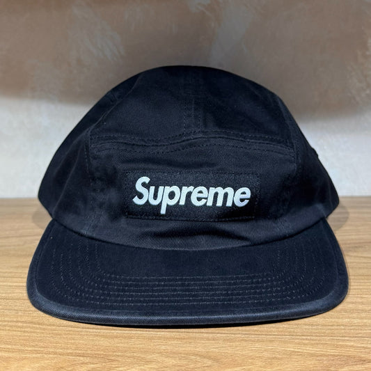 Supreme Washed Chino Twill Camp Cap - Black