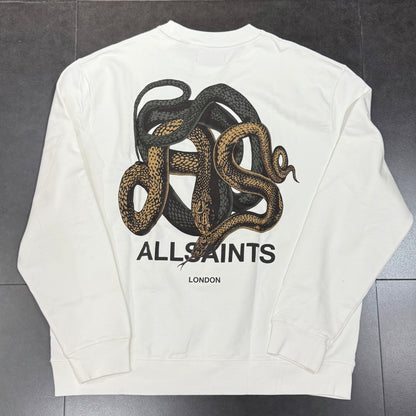 AllSaints Reticulate Crewneck - Chalk White