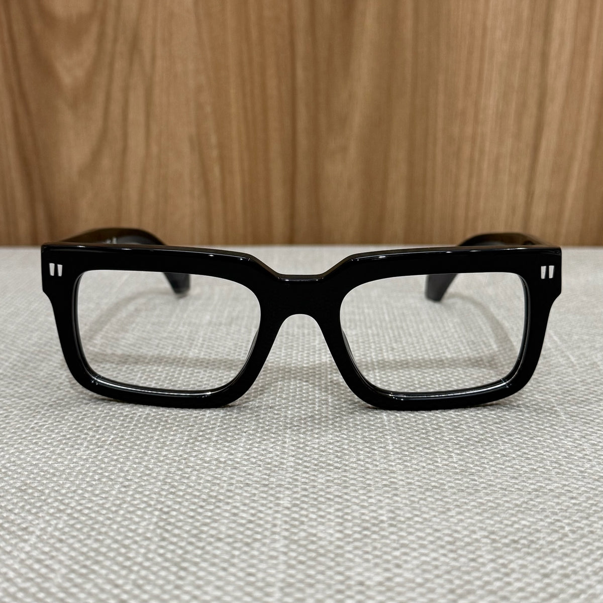 Off White Clip-On Logo Sunglasses - Black