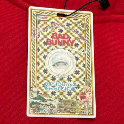 Bad Bunny Merch Puerto Rico Jersey Hoodie - Red