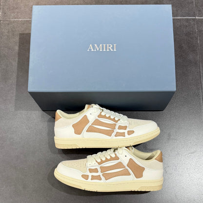 Amiri Skel Top Low - White & Tan